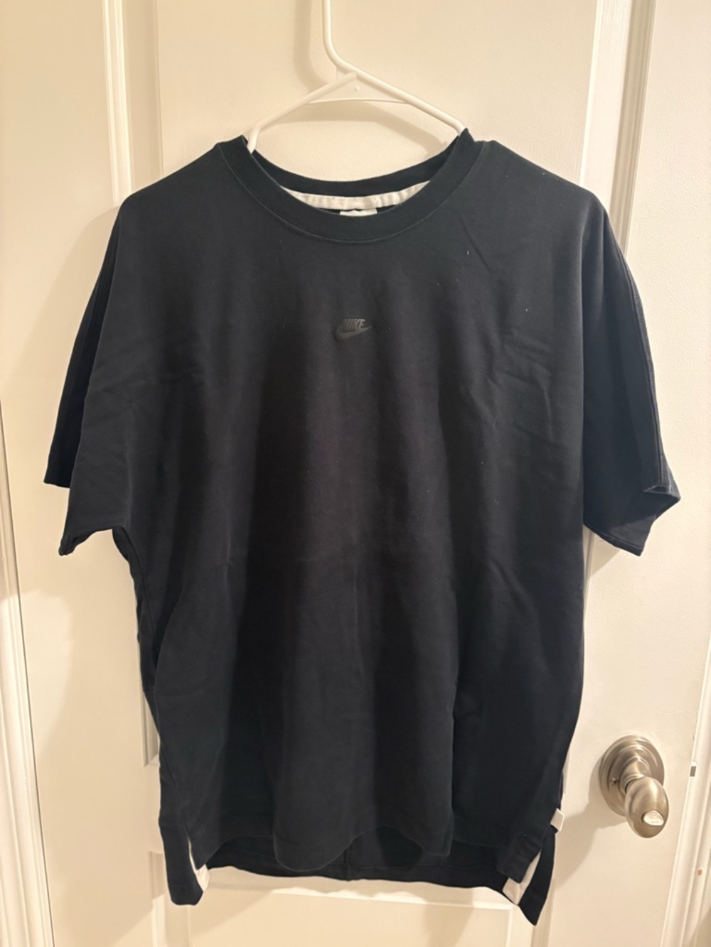 Nike Black Short Sleeve Crew T-Shirt with Subtle Logo Oversized